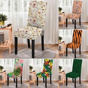 Chair Covers Small Floral Print Stretch Cover High Back Dustproof Home Dining Room Decor Chairs Living Lounge Office