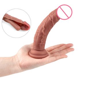 sex toy massager Funny Women's Manual Small Soft Eggless Dummy Masculine Vestibular Anal Stuffed Pseudopenis Adult Sex Products