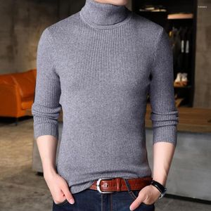 Suéteres masculinos tocam a pele elegante etono de inverno cor sólida cor quente suéter de fundo de suéter de salto confortável manga longa roupas diárias roupas