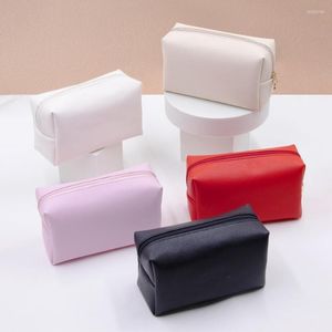 Caixas de armazenamento Bolsa de cosméticos de grande capacidade Ladies de couro transfronteiriço PU octogonal portátil portátil Propertício à prova d'água Holyetries