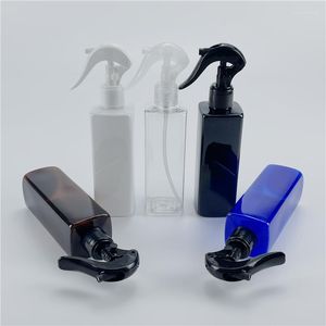 収納ボトル250ml x 25トリガースプレーポンプ付き空のプラスチックスクエアボトル化粧品コンテナ細かいミストの美容ツール