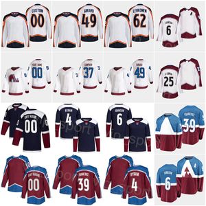 Reverse Retro Hockey 25 Logan Oconnor Jersey 6 Erik Johnson 4 Bowen Byram 62 Artturi Lehkonen 37 JT Compher 49 Samuel Girard 39 Pavel Francouz 9 Evan Rodrigues