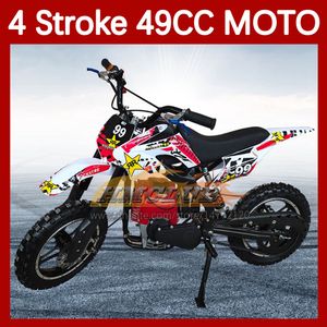 49/50cc Mini Motorcykel 4 Slag Mountain Bensin Scooter ATV Off-Road Superbike Moto Bikes Vuxna barn Racing Motorbike Boy Girl Toy Birthday Presents Dirt Bike