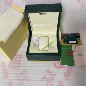 Высококачественная коробка для часов темно -зеленые коробки для часов, подходящие для 126610 126613 126618126600 126719 Сертификат карты с сумочкой 0 8 кг218B