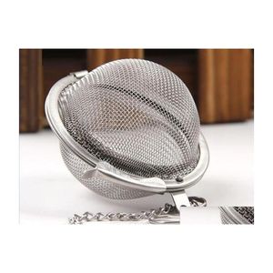 Coffee Tea Tools 100Pc Stainless Steel Pot Infuser Sphere Mesh Strainer Ball Drop Delivery Home Garden Kitchen Dining Bar Drinkware Dhx1D