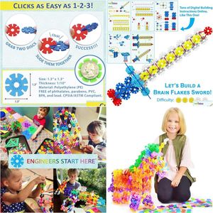 Model Building Kits Bricks Interlocking Plastic Disc Blocks 500 Piece Snowflakes Drop Delivery Toys Gifts Dhkjh