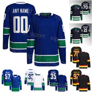 2023 Hockey Reverse Retro 91 Juho Lammikko Jersey 21 Nils Hoglander 70 Tanner Pearson 92 Vasily Podkolzin 57 Tyler Myers 35 Thatcher Demko 2 Luke Schenn Custom Name