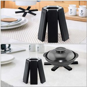 Flatware Sets 2Pcs Trivet For Table Tools Mat Pads Trivets Pot And Pan Kitchen Counter Creative Folding Heat Insulation Pad