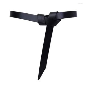 B￤lten 1.7CMLADIES BELT mode Fashion Simple Thin Leather Cowhide All-Match Style Knutad Justerbar l￤ngddesigner
