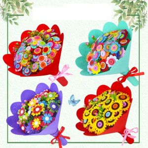 Fiori decorativi ghirlande kit di costruzione di bouquet fai -da -te per bambini e anche regali di compleanno per il capodanno femminile femminile