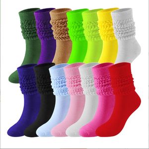 Socks Men Women Slouch Socks Candy Color Autumn Winter Hosiery Warm Pile Ankle Bubble Ruffle Frilly Sock Princess Stockings Breathable Footwear 17 Colors BC224