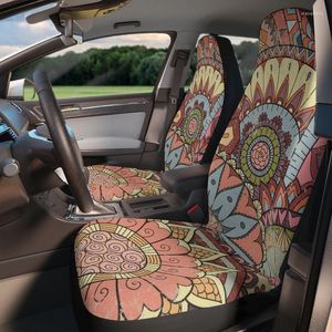 Car Seat Covers Boho Hippie Accessory Retro Mod Decor Vehicle Van Cover Gift