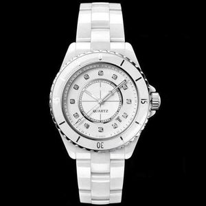 New Men's Women Watch Luxury Couple Wristwatch Lover Sports Black White Ceramic224I