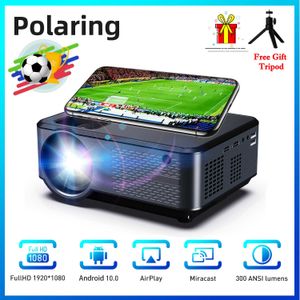 Projectors Polaring A9 1080P 4K 7000 Lumens HD Digital Projector Video Projektor Hem Cinema Office Proyector Outdoor Camping Projectors T221216