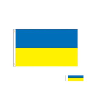 Andra konst- och hantverk Anpassningsbara ukrainska nationella flaggbanner Underwar Support Protestflaggor Be för Ukraina USA Stand med PEAC DH975