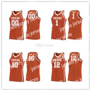 Basketball Jerseys Texas Longhorns College 00 James Banks III Basketball Jersey 1 Andrew Jones 10 Eric Davis Jr. 12 Kerwin Roach II Nazwa numeru niestandardowego