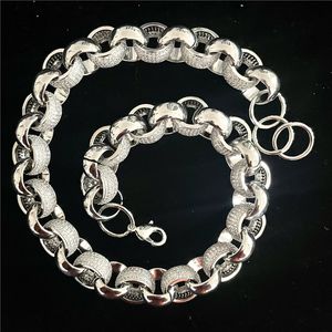 Mens Bling Chains 16inch -24 tum 18k gult vitt guldpl￤terat bling cz o l￤nkar kedjehalsband punk hiphop rappar smycken