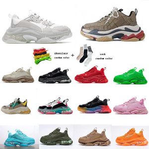 Women Men Triple S shoe Dad Casual Shoes Crystal Bottom Paris 17FW Leisure Sneakers for Vintage Old Grandpa Trainer chaussures size 35-45