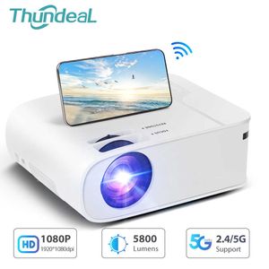 Projectors Thundeal TD93 Projector 5G WiFi Full HD 1080p Projector Big Screen Android Proyector 3D Theatre 2K 4K Portable Video LED Beamer T221216