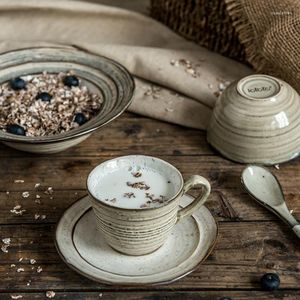 Koppar tefat enkla japanska turkiska kaffesatser vintage keramiska europeiska kreativa espresso skål och skål tazas de cafe tabellbes