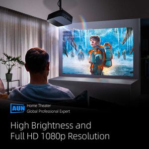 أجهزة العرض AUN Z5S Full HD 1080P Projector LED Theatre Android 9 TV Mini Beamer 4K Vidoe Projector للسينما المنزلية TV T221217