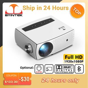 Projectors BYINTEK K18 Projector Full HD 1080P LCD Portable Smart Android 9.0 WIFI LED Mini Projector Home Theater 1920x1080 for 4K Video T221216