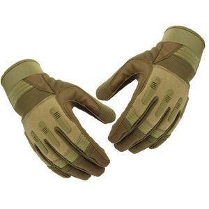 Guantes tácticos militares para hombre, Paintball, dedo completo, antideslizante, PU, Palma, lucha, bicicleta, ropa para hombre y mujer