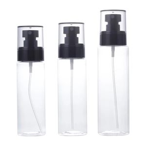Frasco de spray de plástico Óleo essencial sprays de animais de estimação vazios garrafa transparente reciclável recipiente de perfume