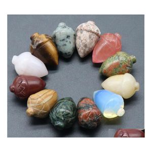 Pietra Reiki Healing Chakra Ghianda naturale Quarzo Cristallo minerale caduto Pietra preziosa Manipolo Decorazione della casa Creazione di gioielli Acc Drop Dh9Y0