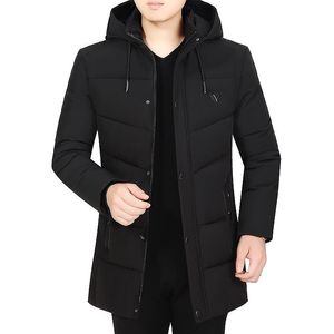 Trench de trincheira masculina Jaquetas de inverno com capuz -20 graus de roupas de roupa quente espessura de jaqueta parka casual moda masculina streetwear streetwear