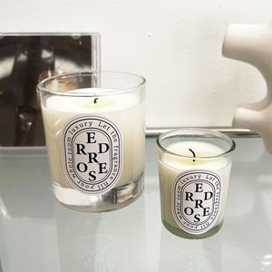 Candele profumate profumate di cera di soia da 200 g con confezione regalo Coppa di vetro Olio essenziale Candela senza fumo Aromaterapia