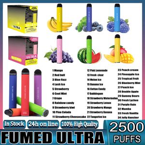 Ultra 2500 Puffs Disposable cigarette Vape Device 850mah Battery 9ml Cartridge Starter Kit Vs Infinity Fumed Fast Ship 34 Flavors Availble