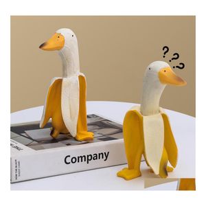 Bomboniera Adorabile Divertente Creativo Banana Duck Decorazione Home Desktop Regalo di compleanno Drop Delivery Giardino Forniture festive Evento Ot7Lr