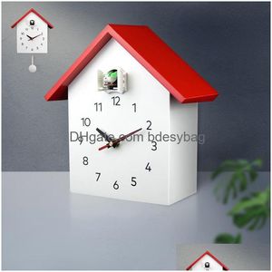 Desk Table Clocks Simple Plastic Clock Creative Bedroom Silent Digital Living Room Cuckoo Modern Design Reloj De Mesa Home Drop De Dhw3Z