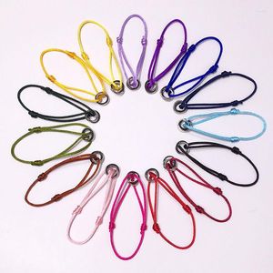 Link Armbänder Edelstahlarmband 3 Metallschnalle Ribbon Schnürkette Kette Mehrfarbige einstellbare Seilpaar für Frauen Männer Schmuck