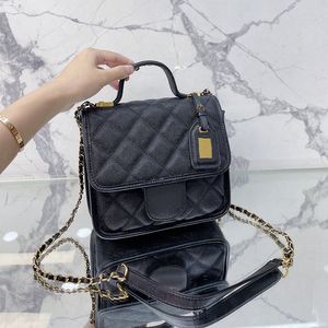 CC Bags Luxury Brand Shoulder 22x18cm Classic To Handle Totes Messenger Mini Mood Flap Purse Antique Gold Crossbody Card