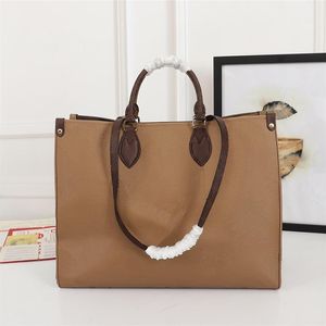 Onthego Women Tote Bag torebka torebka torebka Kobieta torba górna rączka Pasek Microfibre Własność Torby na zakupy M44576239L