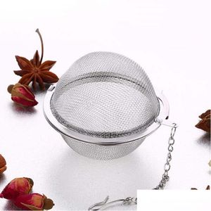Coffee Tea Tools 304 Stainless Steel Mesh Balls 5Cm Infuser Strainers Filters Interval Diffuser For Kitchen Dining Bar Drop Delive Dhhkh
