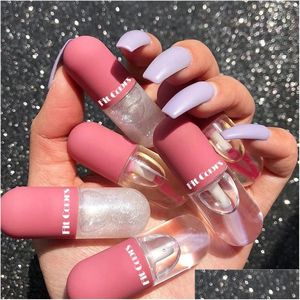 Andra hush￥llens diverse Crystal Jelly Lip Gloss Capse Plumper Oil Shiny Clear Fiturizing Women Balm Makeup Tint Cosmetics Drop de Dhvos