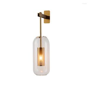 Vägglampa modern led lätt guld svart inomhus dekor fåfänga lamparas sconce long strip nordisk levande kök hall sovrum