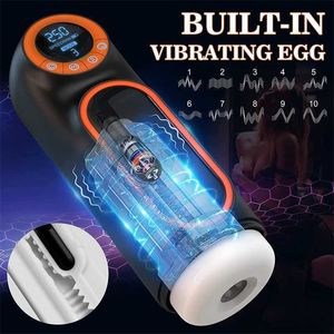 Sex Toys Massager Man Automatic Sucking Masturbation Cup Teleskop Masturbator Machine Vakuum Blowjob Uppvärmd orgasm Vuxenleksaker för män