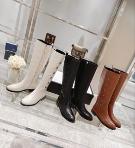 Frauen Designerstiefel Overknee -Bootdesigner echte Lederdicke Heels Schuhe Fashion Schuh Winter Herbst mit Box von Shoe10 272909296