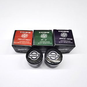 Moxie Cam Kavanoz Ambalaj Balmumu Sosu Badder Extracts 0.035oz Konsantreleri Konteyner Rosin En İyi Canlı Reçine Ambalajı 5ml ile Etiketle Çocuk Geçirmez Kapaklar