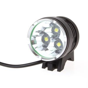 4000 Lumens 3x XM-L T6 LED-strålkastare 3T6 Strålkastare Bicycle Bike Light Waterproof ficklampa 6400mAh Batteripaket 208p