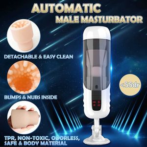 Masturbator Toy Sex Toy Copo automático S Macho com 10 modos de rotação de empurrar para estimulação do pênis Buceta de bolso elétrico 9moq