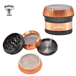 HONEYPUFF New 63MM Herb Grinder 4 Pieces Aluminum Light Tobacco Crusher Dry Herb Spice Muller Sharp Metal Teeth Cigarette Accessories Wholesale
