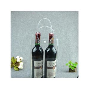 Storage Bags Two Bottle Capacity Pvc Wine Cooling Ice Bag Beer Holder Gift Red For Outdoor Beach Party Sn3477 Drop Delivery Home Gar Dhbq5