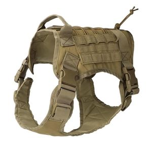 K9 Tactische training Hondenkleding Vest Harness Militair Instelbare Molle Nylon Large Dog Patrol Equipment276J
