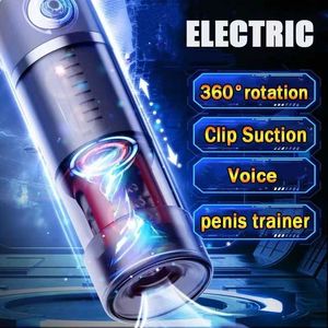 Sex toys massager Automatic Vibrators Male Masturbation Cup Erection Training Sucking Machine Rotation Vibration Toys For Men Penis Exercise