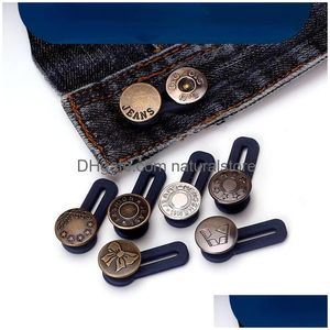 Cuff Links Extension Button Jeans Flared Waist Adjustment Buckle Rubber Removable Stitch Nail Metal Rbutton 221022 Drop Delivery Jew Dh0Nc